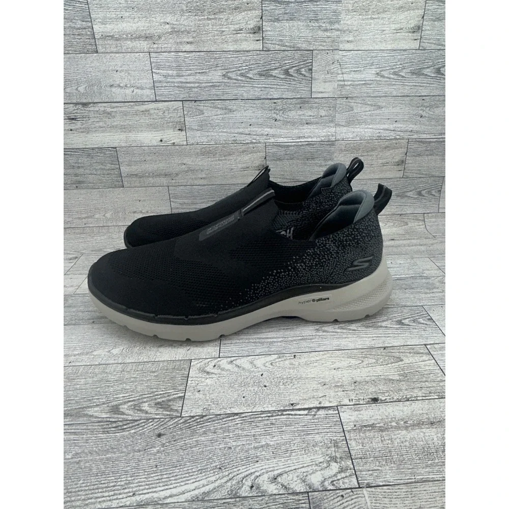 Skechers GoWalk 6 Men Black Slip‎ On Walking Shoes 216202WW Wide Fit Size 9